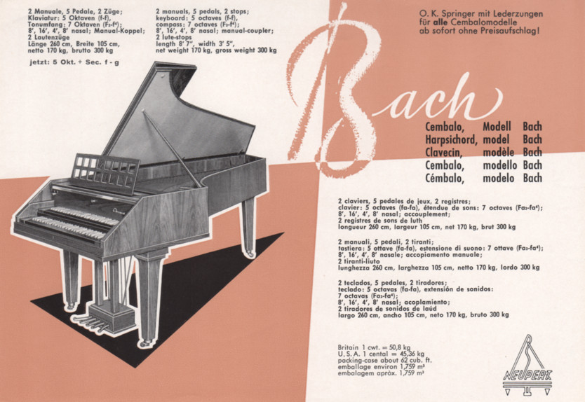 Neupert 「Bach」 model from their late 1960s brochure 119K jpeg