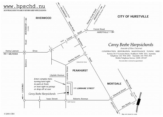 Area map of Carey Beebe Harpsichords Australia workshop location 36K jpeg